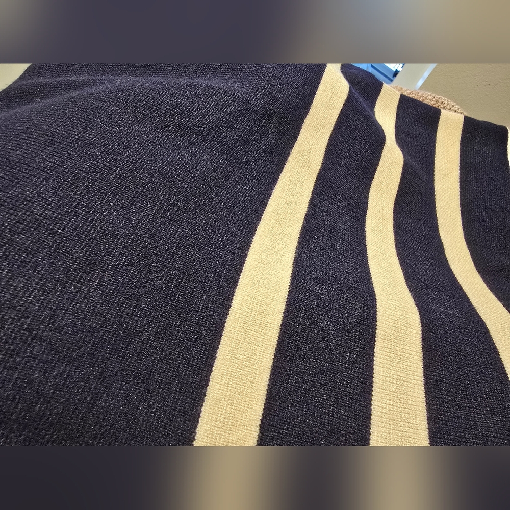 NEW H&M Navy and Cream Striped Turtleneck Sweater - Picture 5 of 5